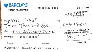 pledge charity philanthropy giving cheque